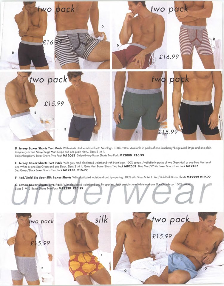 1990 Throwback Underwear and Sport Catalogue featuring David